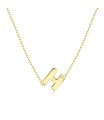 Silver Initial Letter Necklace H SPE-5548